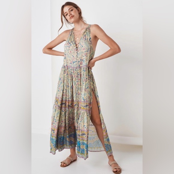 spell oasis boho maxi dress | Dresses | Spell Medium detachable tie belt